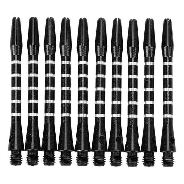 10pcs Dart Shafts Aluminum Alloy Replacement Thread Dart Stems with Locking Hole for Indoor Activity Black