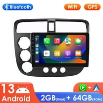 Ossuret Android 13 Bluetooth Apple CarPlay 64GB Wifi AUX Car Stereo Radio Head Unit Multimedia GPS Navigation Player For Honda Civic 2000 2001 2002 2003 2004 2005 2006