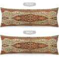thumbnail image 3 of Red Vintage Antique Persian Carpet Rug Body Pillow Cover Soft Long Pillow Case Protector with Zipper Large Cushion Covers Farmhouse Decorative Bedding for Couch,Sofa,Home Gifts 20"X54", 3 of 6