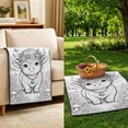 thumbnail image 3 of AMARHH DIY Doodle Coloring Blanket with 24 Coloring Pens, Soft Velvet Washable Custom Art Throw Blanket, Creative Craft Home Decor Holiday Gift for Adults, 3 of 7
