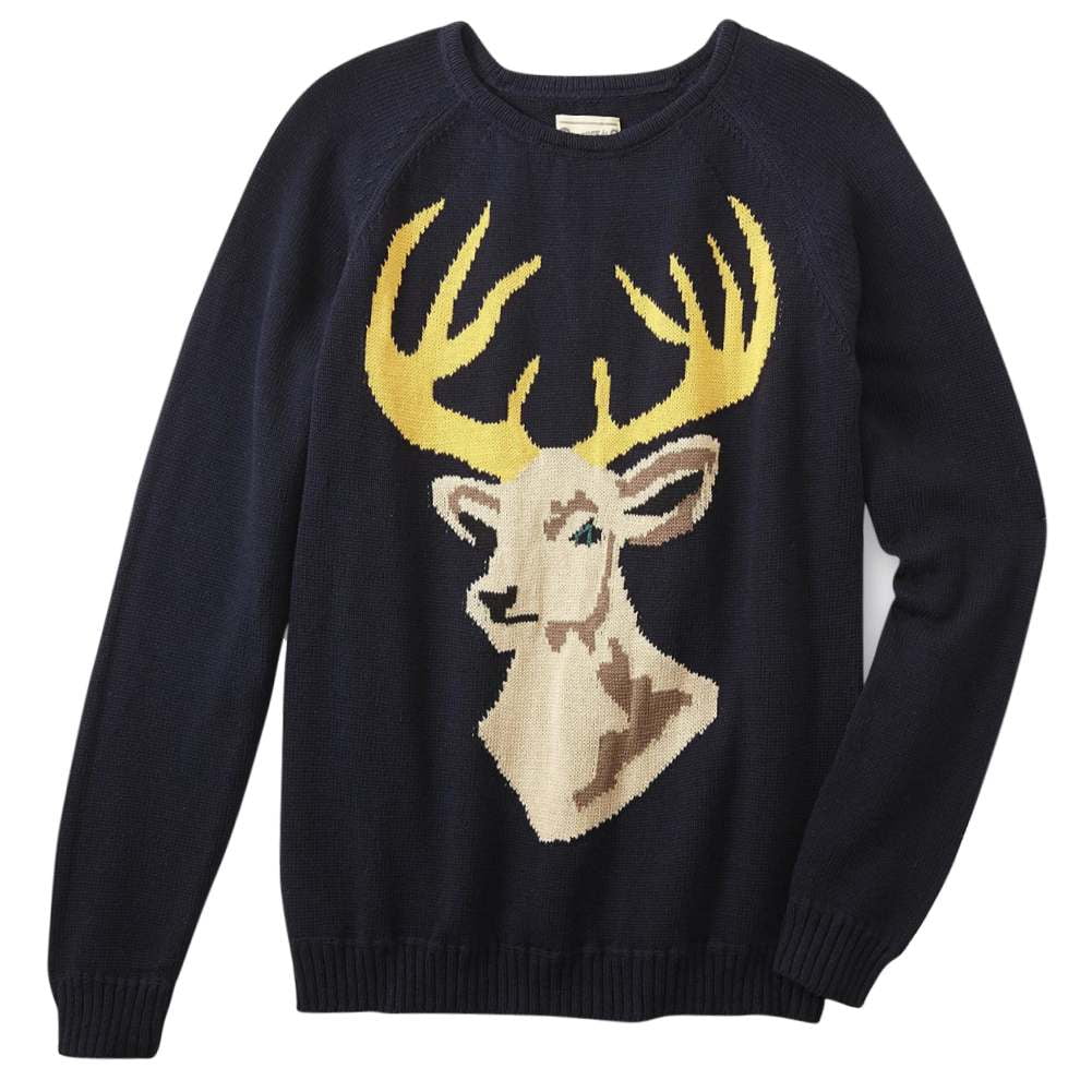 Roebuck & Co Mens Blue Reindeer Themed Christmas Sweater M - Walmart.com