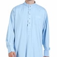 thumbnail image 4 of Men's Solid Color Arab Robe Traditional Thobe Garment for Prayer and Daily Wear, 4 of 7