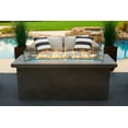 thumbnail image 2 of 60" Rectangular Chat Height Outdoor Propane Gas Concrete Smokeless Fire Pit for Patio, Table with Glass Guard and Crystals in Gray (Clear Crystals), 2 of 8