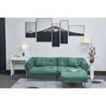 thumbnail image 4 of sofa includes 2 pillows 85.8" green chenille fabric sofa for small spaces 00004, 4 of 9