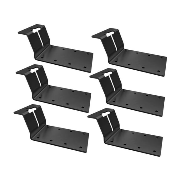 Kuntesetty 6 Pieces T Post Bracket Fence Accessories Iron for Birdhouse Plywood Mailbox Black