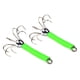 thumbnail image 3 of Juego de 2 señuelos de pesca de acero inoxidable, anzuelos de calamar, cebo duro para pesca. Verde, 3 of 7
