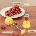 thumbnail image 4 of Yesbay Red Date Pit Remover Stainless Steel Press-Type Date Pitter Tool Reusable Date Core Remover Bakery, 4 of 8