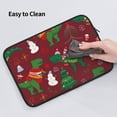 thumbnail image 6 of Bingfone Dinosaur Christmas Happy New Year Laptop Sleeve Case 15 Inch, 360° Protective Computer Carrying Bag, 6 of 9