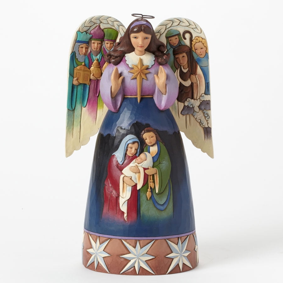 Jim Shore 4041085 Nativity Angel Lord At The Birth Sculpted Wing