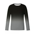 thumbnail image 5 of Patlollav Mens Gradient Color T-Shirt Non Positioning Print Long Sleeve Round Neck Casual Blouses, 5 of 5