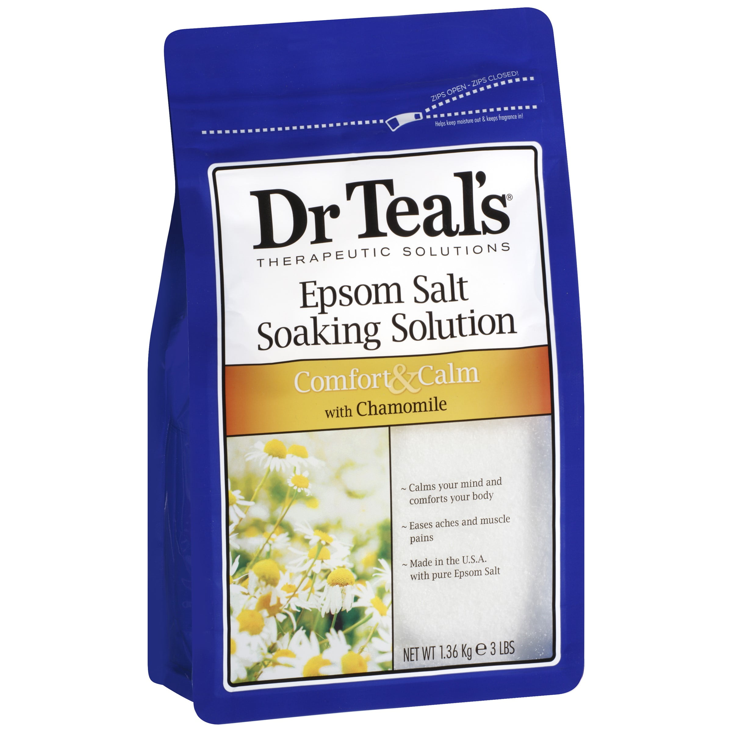 (2 pack) Dr Teal's Epsom Salt Soaking Solution, Chamomile, 48 Oz