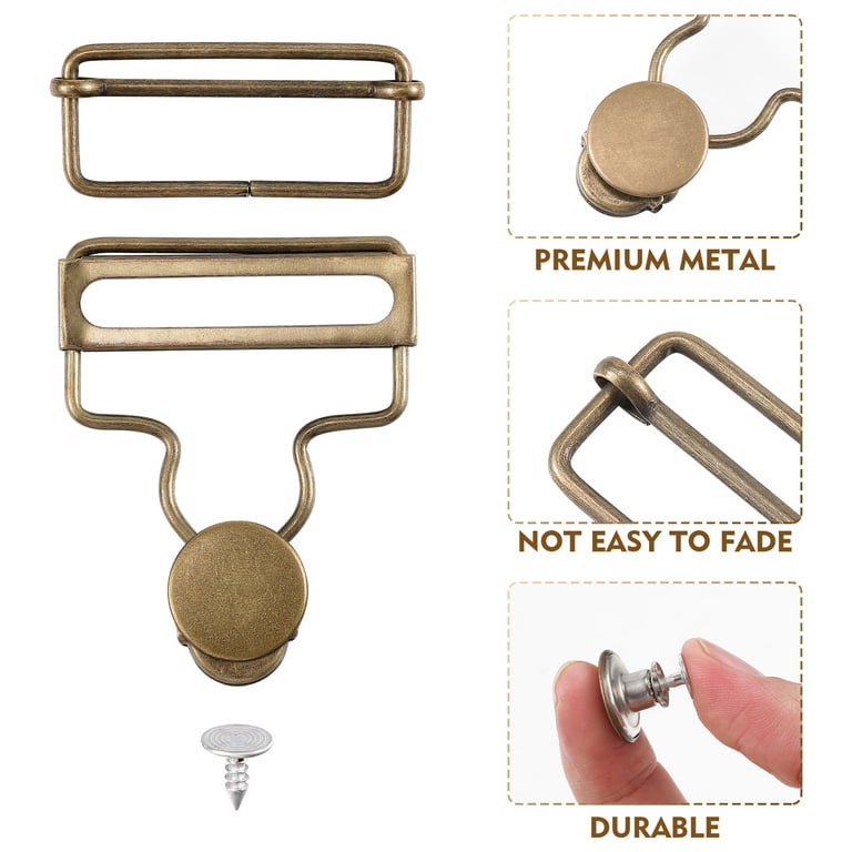 Replacement Overall Buckles Metal Hooks Buckle Suspender Clips Overalls No  Buttons Sew Clasp Clothing 2 Glide Tri Slide 