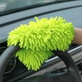 thumbnail image 5 of Car Wash Mitt 2 Pack Premium Chenille Microfiber Wash Mitt Thickened for Car Cleaning Mitts Tools for Winter (Green x2), 5 of 5