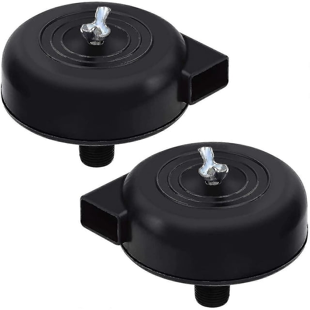 2 filtros de compresor, rosca macho de 16 mm y 3/8 de pulgada, silenciosos para compresor de aire (negro)