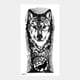 thumbnail image 1 of Pegatina de papel para tatuaje de animales, tigre, león, lobo, cabeza, medio brazo, pegatina grande de transferencia de agua, 1 of 6