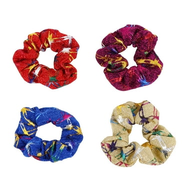 8pcs Christmas Theme Hair Scrunchies Elastic Hair Bands  Ties