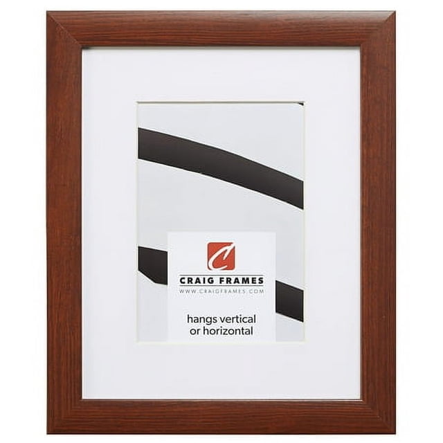 Craig Frames 23247616 12 X 36 Inch Walnut Brown Picture Frame Matted To Display An 8 X 32 Inch Photo