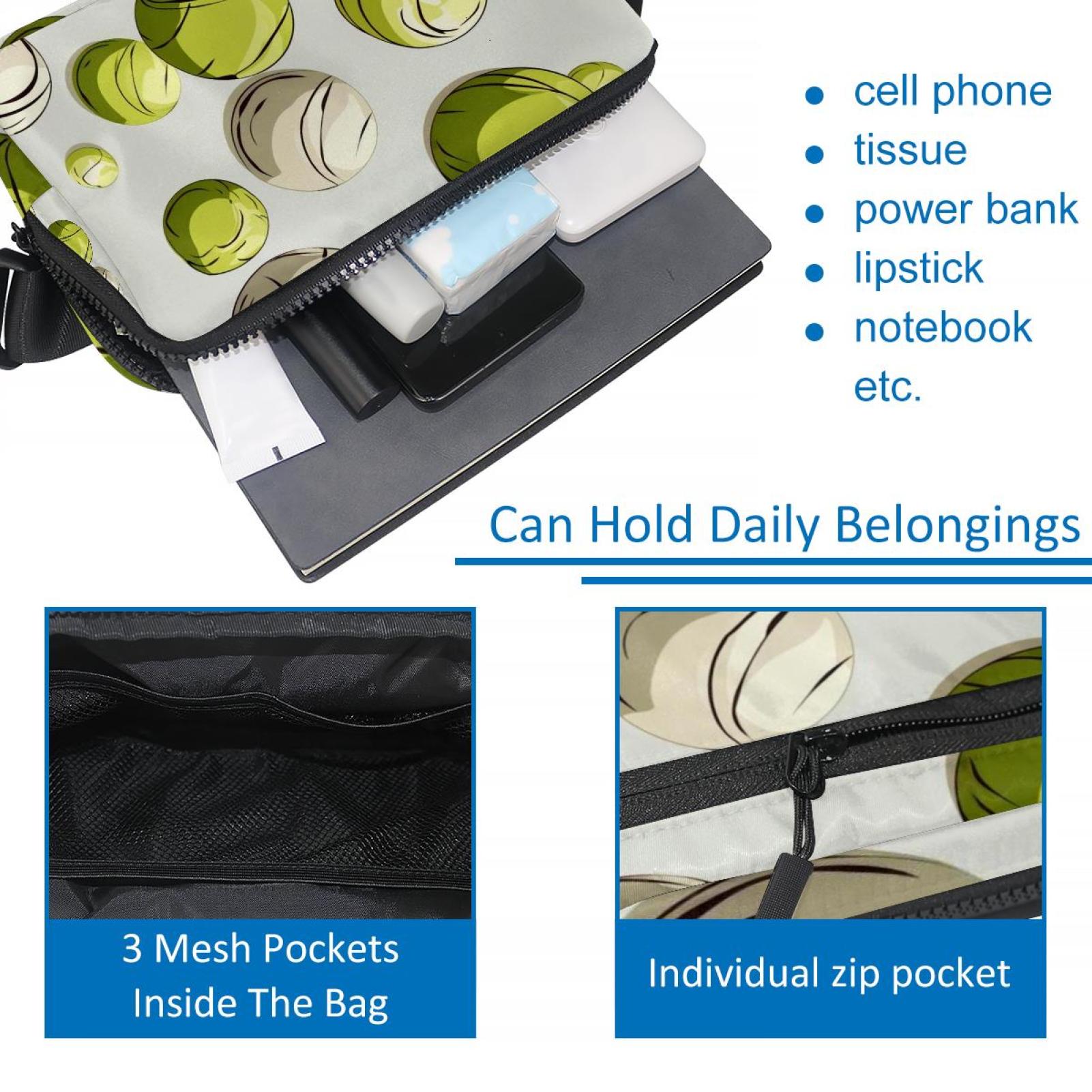 Tennis Lightweight Adjustable Waist Bag Fanny Pack Sling Bag with Extension Strap - Unisex
