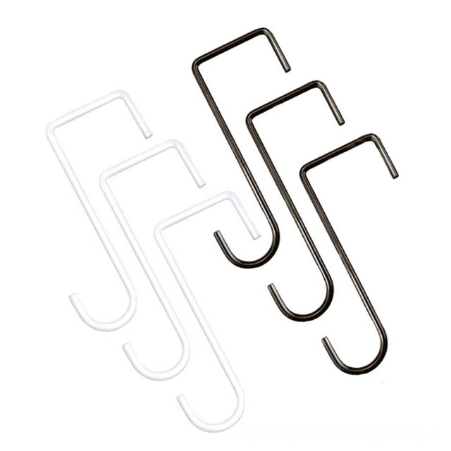 12 Pack Vinyl Fence Hooks Hangers, 2X 6 inch Pergola Hooks Powder Coated Steel Rustproof Patio