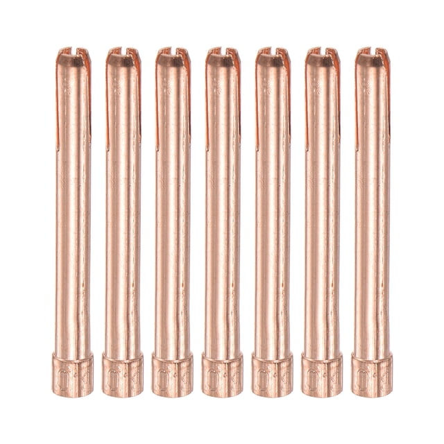 Unique Bargains TIG Collet 3.2x50mm Stubby Collet Tungsten Electrode Collet Tips Replacement 10 Pack