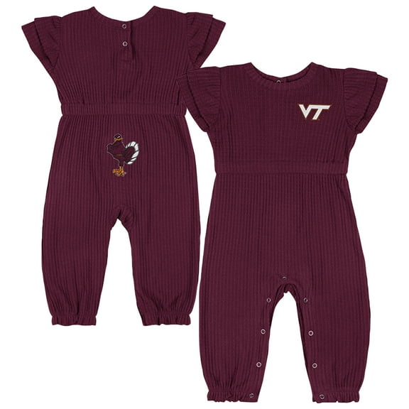 Infant Colosseum Maroon Virginia Tech Hokies Beautopia Waffle Knit Romper