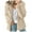 Khaki, variant on IROINNID Women's Short Shearing Jacket Solid Color Long Sleeve Warm Coat Jacket Winter Zipper Outerwear, Khaki