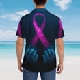 thumbnail image 5 of Cauagu Two Human Hands are Holds Pink Ribbon Awareness Print Hawaiian Shirt for Men,Casual Short Sleeve Button Down Shirts Summer Beach Men's Regular-Fit Short-Sleeve Print Shirt -X-Large, 5 of 6