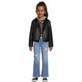 thumbnail image 2 of Wonder Nation Girls Faux Leather Moto Jacket with Knit Hood, Sizes 4-18 & Plus, 2 of 5