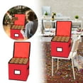 thumbnail image 2 of Christmas Storage 64 Christmas Storage Christmas Decoration Foldable Christmas Storage Storage Collapsible Storage Bags With Zipper Closet Cubes For Clothes Rectangle Storage Home Textile Storage Baby, 2 of 4