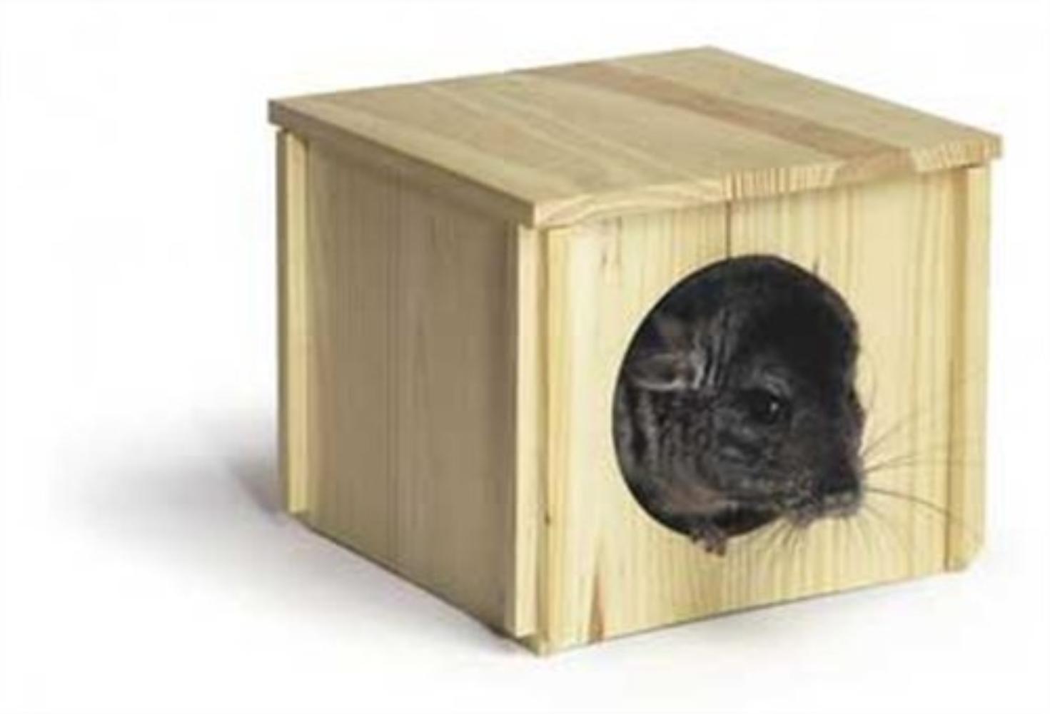 Chinchilla Hut Hideout 100079175, Made with natural pine wood By