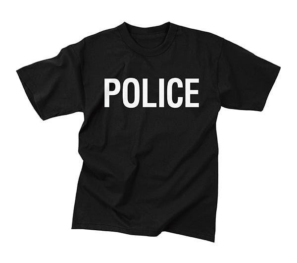 Rothco Black Police 2-Sided T-Shirt 
