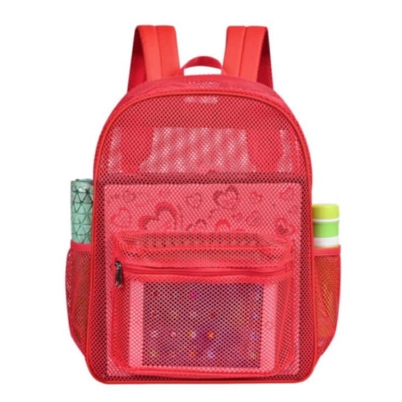 AOMRCOL Mesh Backpacks for College Students and Travel, 20L, with S Wide Shoulder Straps and Breathable Mesh Back Panel, Polyester, Red