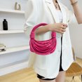 thumbnail image 5 of Bolsos personalizados con diseño de cordón de espagueti para mujer, bolsos cruzados de un solo hombro a la moda, color rojo rosa, 5 of 5