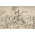 thumbnail image 3 of Gottfried Bernhard Goetz 24x17 Black Modern Framed Museum Art Print Titled - Allegory of Africa (1728-74), 3 of 5