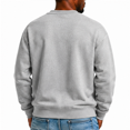 thumbnail image 3 of Men's Sweatshirt Crew Neck Long Sleeve Solid with Chest Pocket Warm Cozy Comfortable Everyday Pullover Basic Top for Fall Winter Everyday Wear and Weekend Outings Gray 2XL, 3 of 3