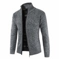 thumbnail image 3 of relayinert Stay Warm And Comfortable Knitted Sweater Cardigan Multiple Sizes Available Knitted Sweater For Men dark grey 4XL 1Set, 3 of 6