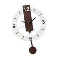 thumbnail image 3 of Reloj de pared acrílico decorativo silencioso sin tictac redondo nórdico colgante reloj hogar Blanco, 3 of 9
