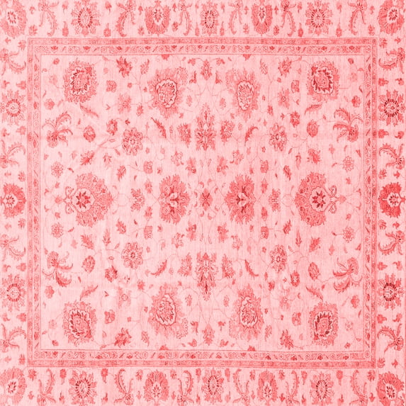 Ahgly Company Indoor Square Oriental Red Traditional Area Rugs, 5' Square