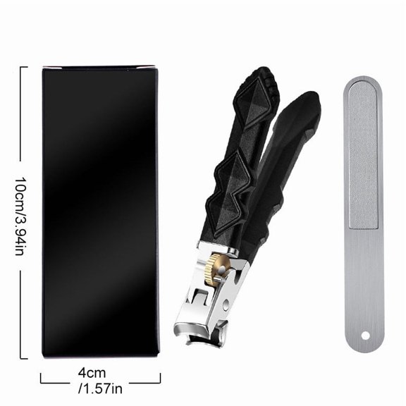 Toe Nail Clippers, Long Handle Toenail Clipper for Seniors and Men, Wide Jaw Opening 180° Slanted Nail Clippers with Anti-Splash Catcher, Heavy Duty Stainless Steel Toenail Clippers