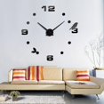 thumbnail image 1 of Reloj de pared de fácil de leer, movimiento silencioso silencioso, reloj decorativo para , decoración de bricolaje, con pilas Negro Macarena Reloj de pared moderno de bricolaje, 1 of 8