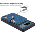 thumbnail image 3 of for Pixel 7 Case Card Holder,Multi Slots Wallet for Google Pixel 7 Case,[RFID-Blocking] TPU Interior Protective,Dual Layer Shockproof,Stand Leather Flip Cases Cover (Blue), 3 of 14