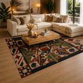 Rdsfhsp Rectangle Velvet Area Rug Geometric Aztec Football Sports ...