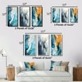 thumbnail image 4 of Designart "Arctic Glacier Landscape Aerial Perspective I" Glacier Framed Wall Art Set Of 3 - Blue Country Frame Gallery Wall Set For Home Decor, 4 of 6