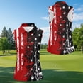 thumbnail image 5 of Garronmavis Matching Couple Sport Shirts American Flag Star Quarter Zip Golf Tennis Tank Top Women's Matching Hawaiian Golf Shirt for Couple Racerback Design, 5 of 6
