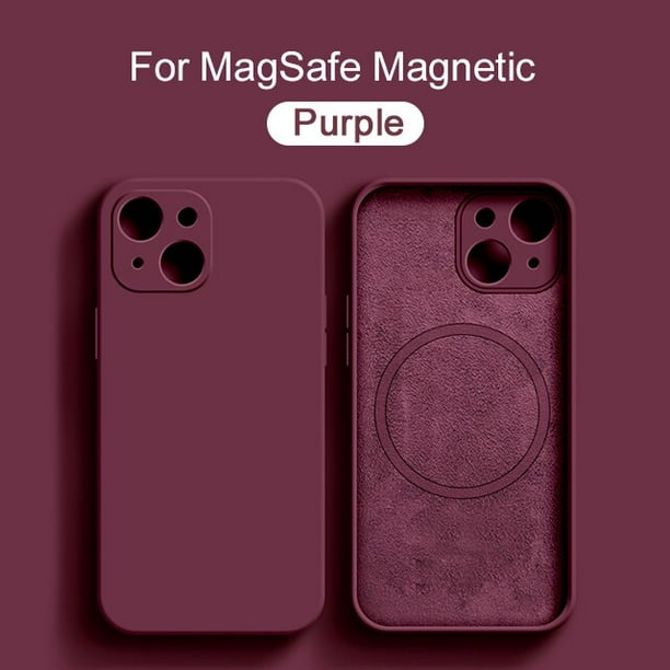 For Magsafe-funda magnética de silicona líquida para móvil, cubierta de carga inalámbrica para Apple iPhone 14, 13, 11, 12 Pro Max, Mini, XR, XS Max, 8 Plus, SE