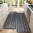 thumbnail image 4 of Kitchen Rugs Sets Of 2,Multicolor Triangular and Diamond Shaped Geometric Boho Anti Fatigue Kitchen Mat Rugs Non Slip Washable,Decorative Kitchen Floor Mats for Kitchen,Sink,Laundry,17"x47"+17"x47", 4 of 5