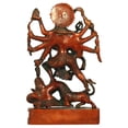 thumbnail image 2 of 11 inch Maa Durga Dashabhuja Ten-Armed Warrior Goddess Brass Statue Cosmic Fighter, 2 of 2