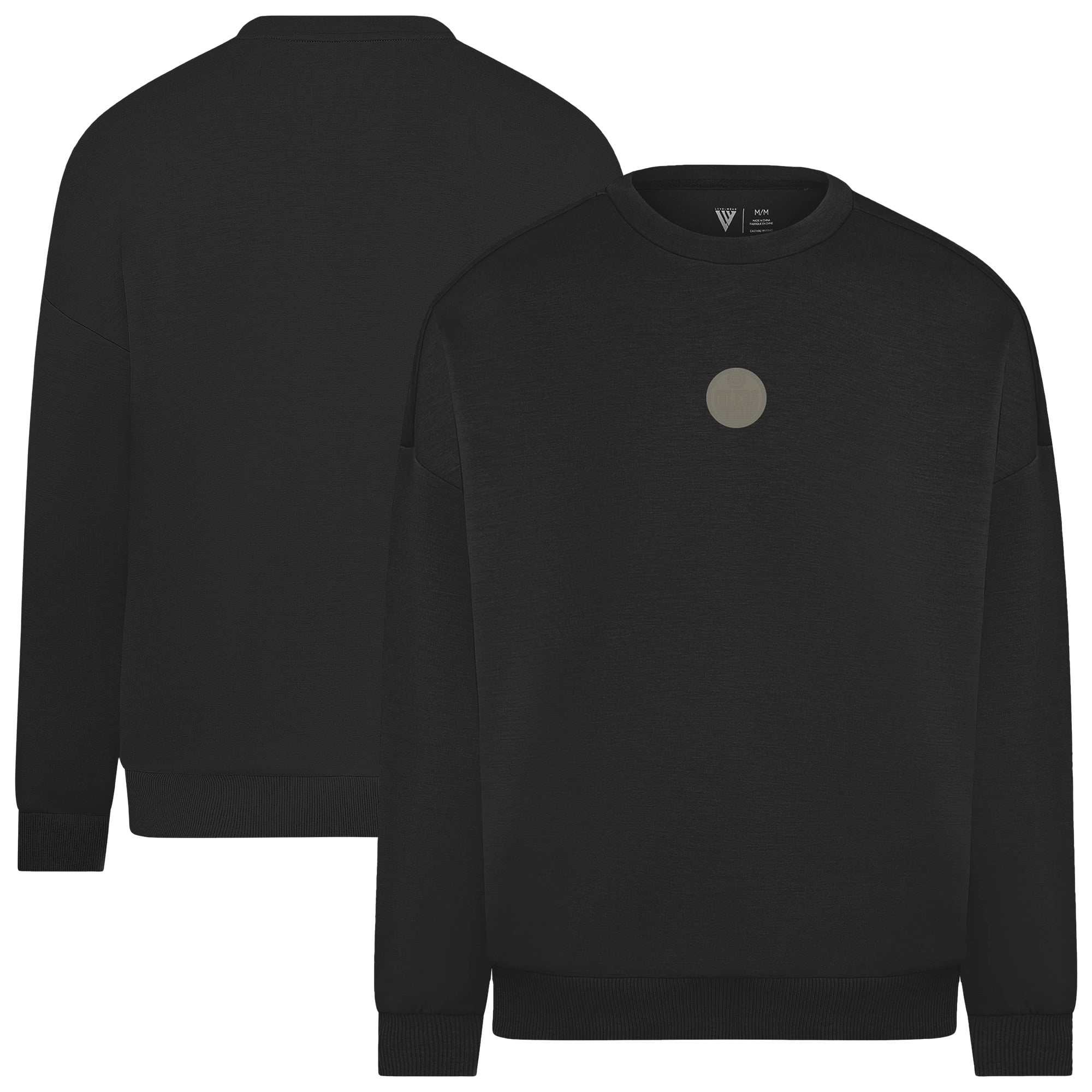 Men's Levelwear Black Edmonton Oilers Luxe Signature Sweatshirt