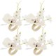 thumbnail image 4 of Table Decors 4Pcs White Silk Flower Delicate Serviette Buckle with and Elegant Style, 4 of 5