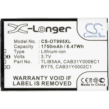 1750mAh TLIB5AA CAB31Y0006C1 CAB31Y0002C1 BY75 CAB150000SC1 TliB5AD Battery for Alcatel OT-995 OT-995 Ultra One Touch 995 OT-993